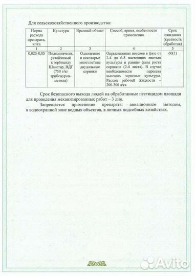 Гербицид шанстар (Гранстар Про, Экспресс)