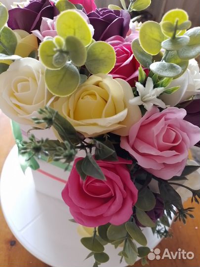 Композиции цветы из мыла