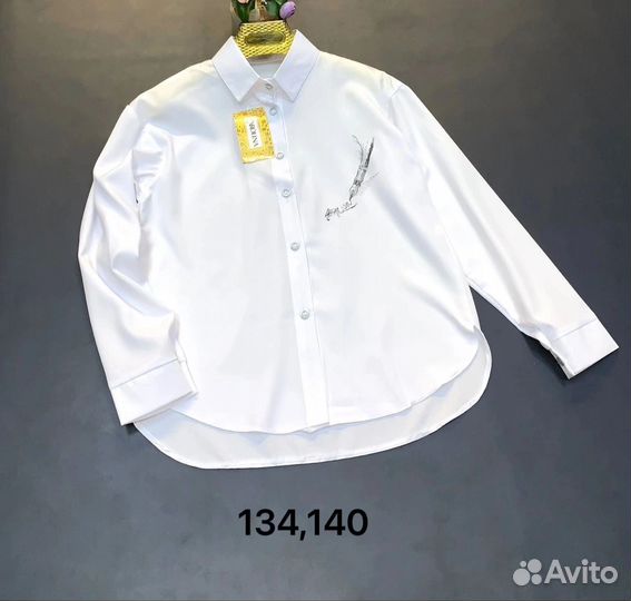 Школьная блузка для девочек 134,140