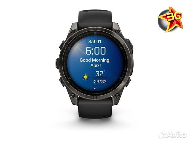 Часы Garmin Fenix 8 47mm Amoled Sapphire Titanium Carbon Gray 010-02904-21