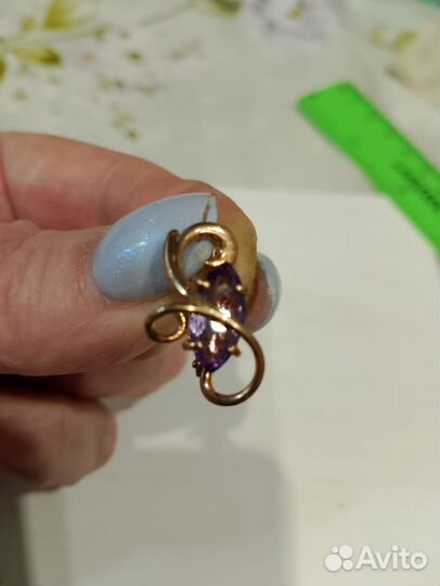 Серьги позолоченные