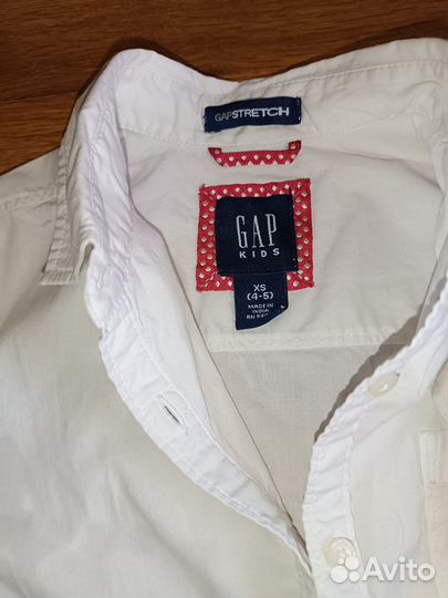 Белая рубашка Gap на девочку 3-5 лет 110-116