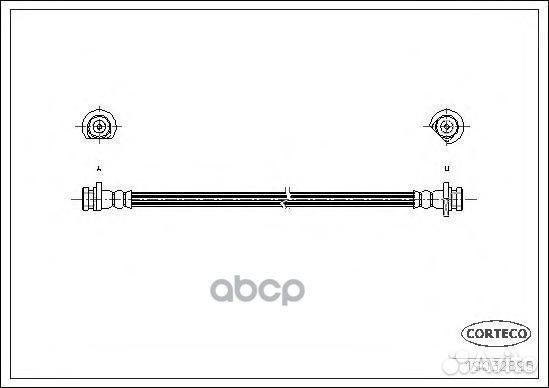 Шланг тормозной honda jazz 02- задн. прав. (300