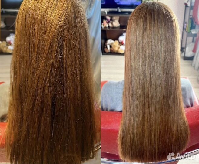 Кератиновое выпрямление волос
