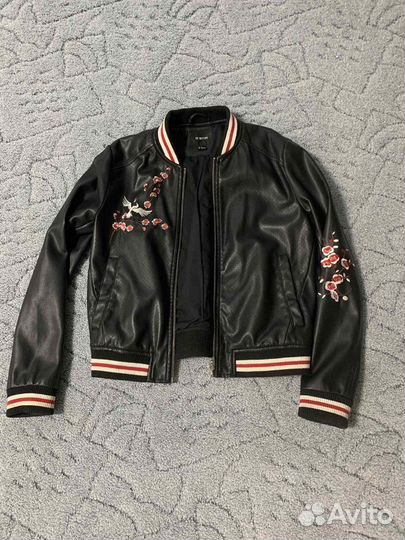 Бомбер кожаный