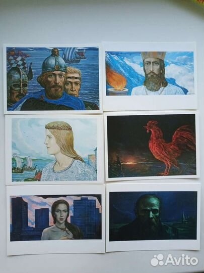Открытки СССР картины