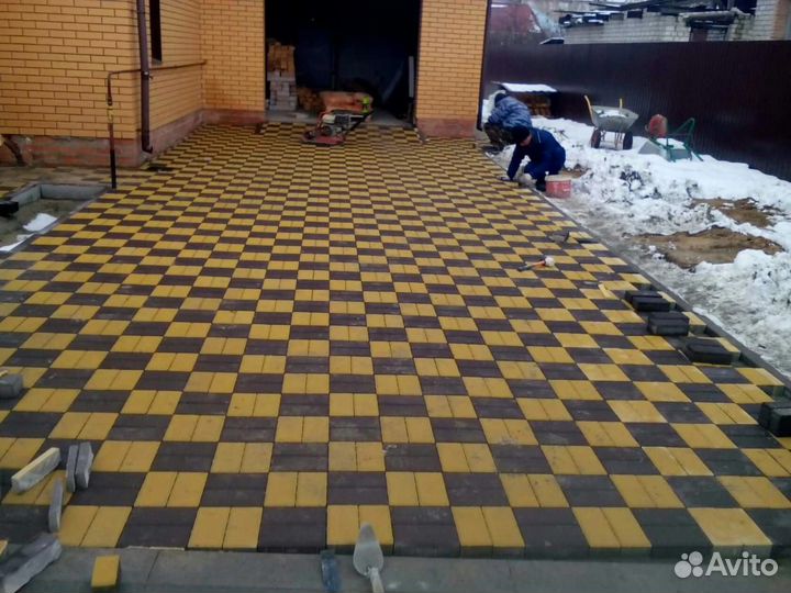 Тротуарная плитка Прямоугольник Серый Коричневый