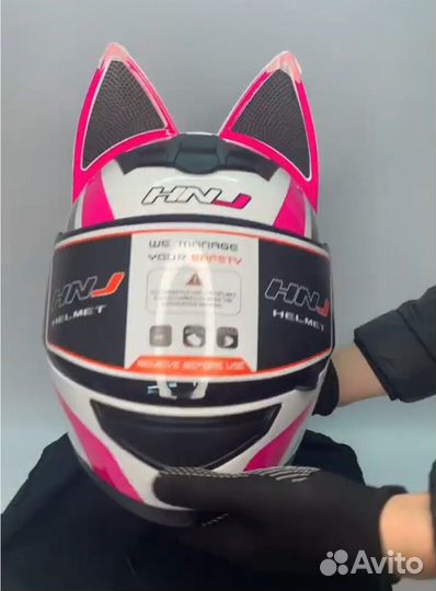 Мотошлем розовый новый