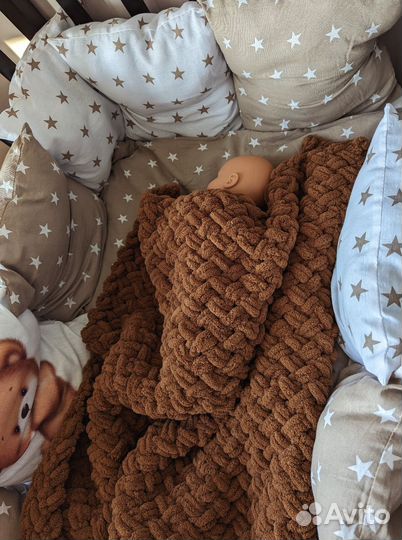 Плед детский, ручной работы 85*85