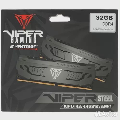 Оперативная память 32 Gb 3600 MHz patriot viper ST