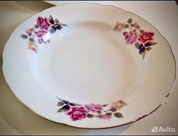 Тарелки Розы Японский фарфор Tono China 5 штук