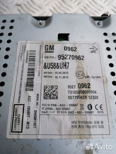 Магнитола Chevrolet Aveo