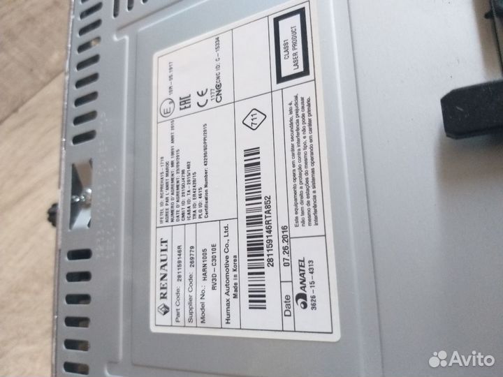 Магнитола штатная renault sandero