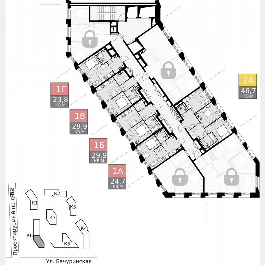 2-к. квартира, 47,7 м², 20/22 эт.