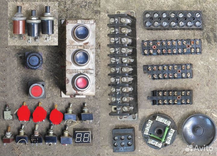 Предохранители, кнопки, тумблеры, колодки, СССР