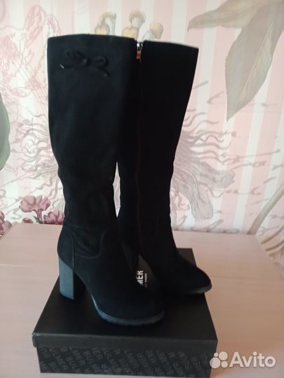 Сапоги зимние натуральная замша (38 р)