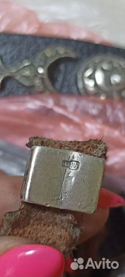 Антикварный казачий пояс серебро 84 проба