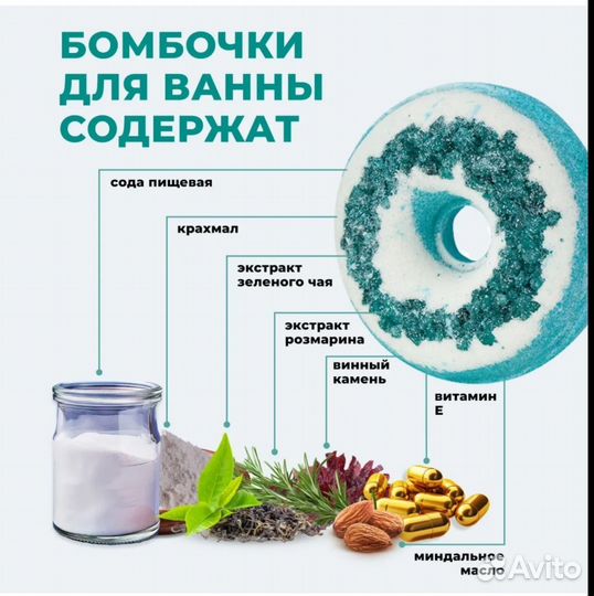 Мыловаров, Donat SPA, набор 4 бомбочки пончика