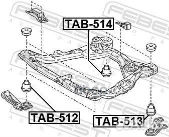 Сайленблок подрамника toyota camry ACV40/GSV40