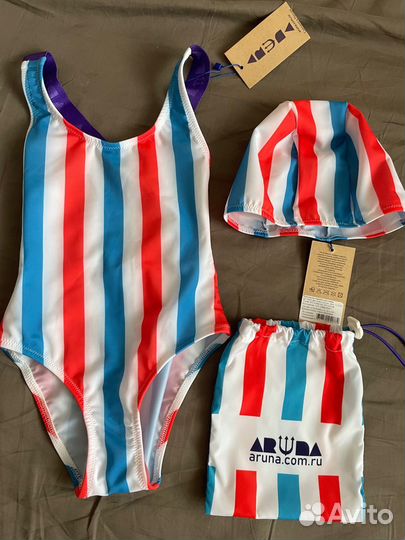 Купальник, шапочка в бассейн набор 3-4 года