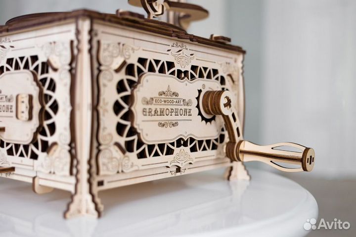 Граммофон Конструктор деревянный 3D EWA