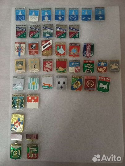 Значки гербы городов