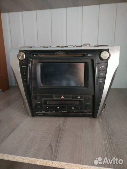Магнитола с климатом в сборе на Тойота Камри 55