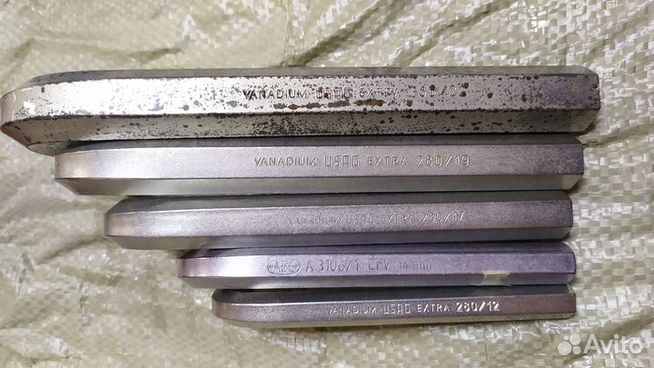 Набор шестигранных ключей usag (Италия) 12-22мм