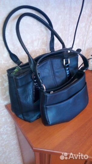 Сумка женская шоппер, кожа, черная