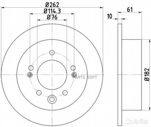 Диск тормозной зад ND6057K ND6057K ND6057K