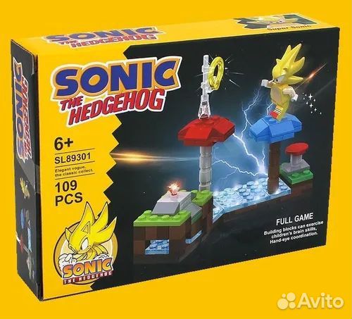 Набор конструктор соник 4В1 светящийся