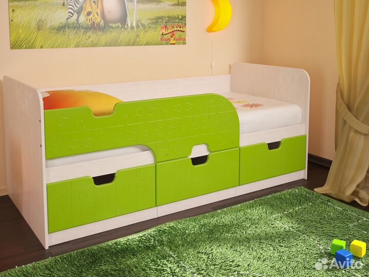 Кровать «Минима» Лайм, длина 190 см