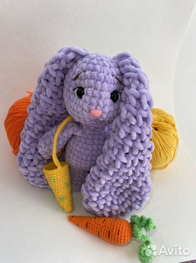 Мягкая игрушка ручной работы. Зайка