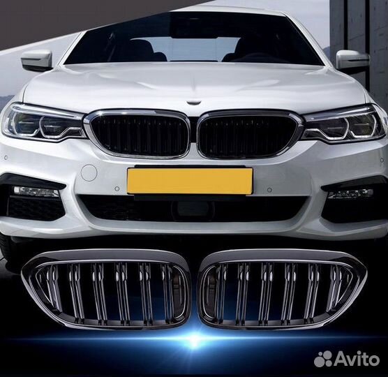 Решетка радиатора (ноздри) для BMW 5 G30 в М стиле