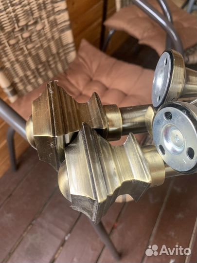 Карнизы для штор однорядный под бронзу