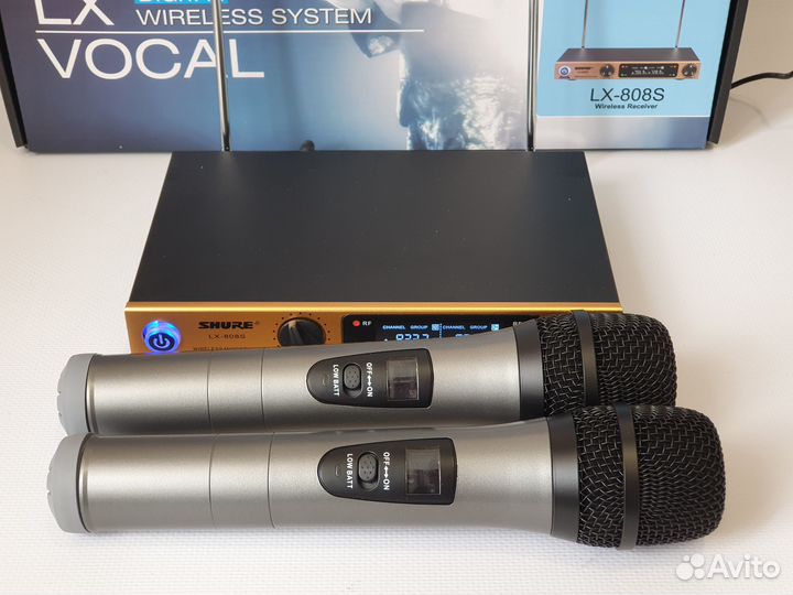 Беспроводная караоке система с 2 микрофонами