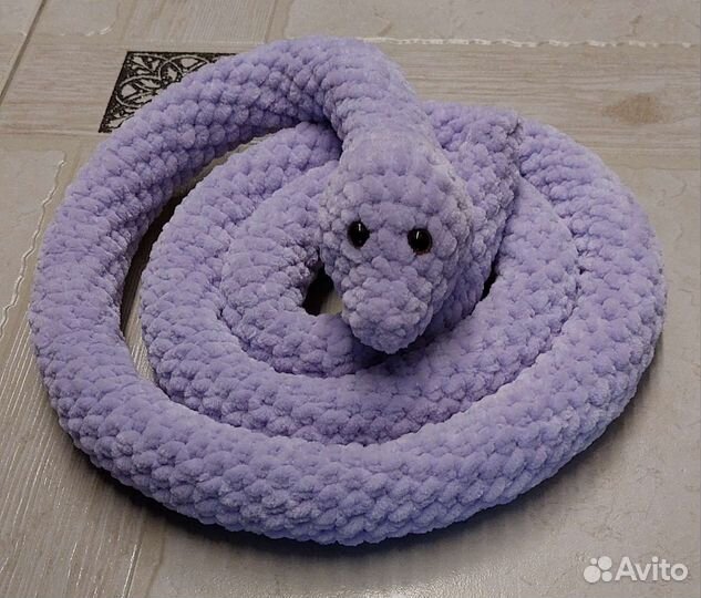 Вязаные игрушки змея 150см