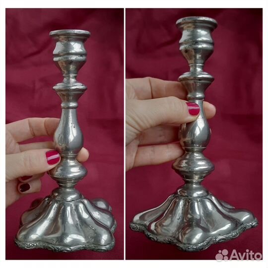 Старинный подсвечник. Fraget, Варшава, Серебрение