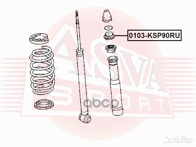 Втулка заднего амортизатора 0103-KSP90RU asva