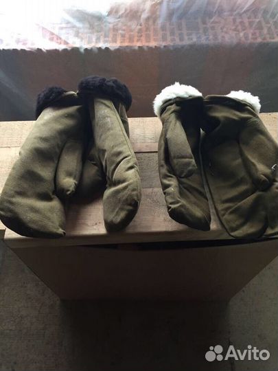 Рукавицы из овчины натуральной, 10 штук в наличии