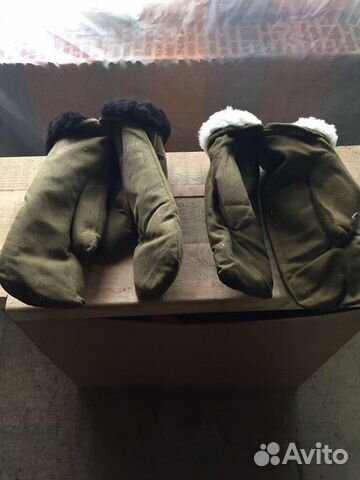 Рукавицы из овчины натуральной, 10 штук в наличии