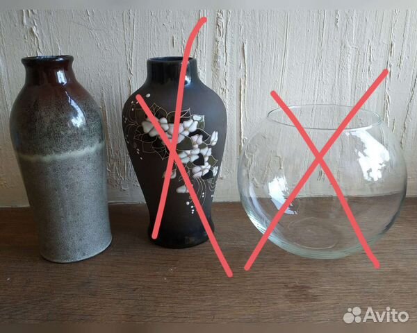 Ваза керамика цветное стекло СССР