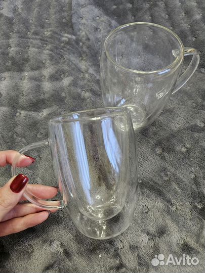 Парные кружки с двойным дном 2шт 500мл