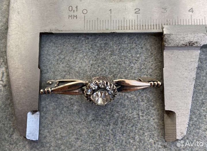 Брошь винтаж серебро звезда 875 пробы гост СССР