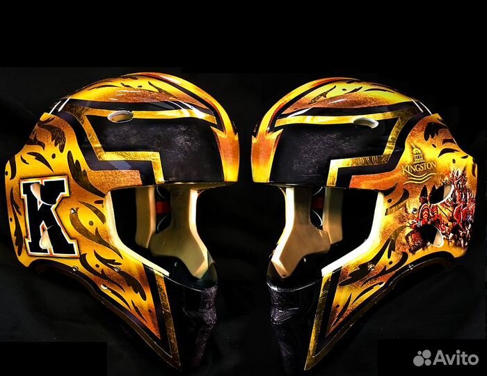 Наклейки на шлема вратарские.Винил.Аквапринт