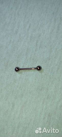 Титановая штанга для пирсинга языка