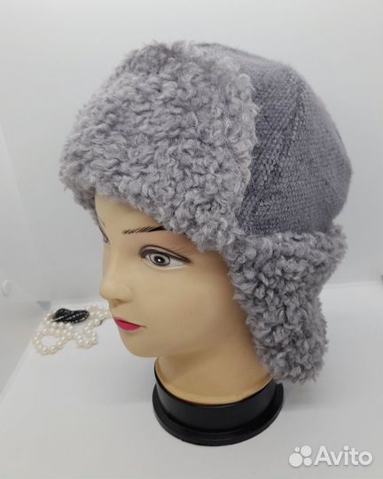 Шапка ушанка женская