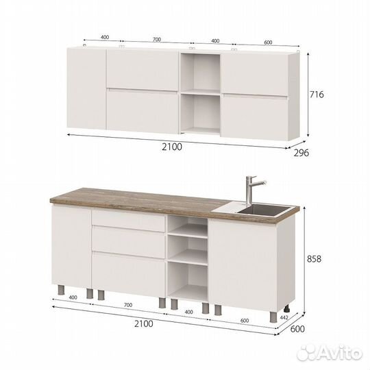 Кухня 210 см