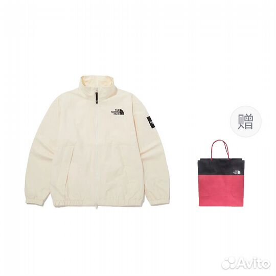 THE north face Jacket Unisex Off-white + Gift Bag (L)(58)