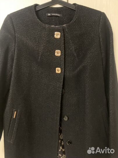 Пальто женское, черное золото,46/48